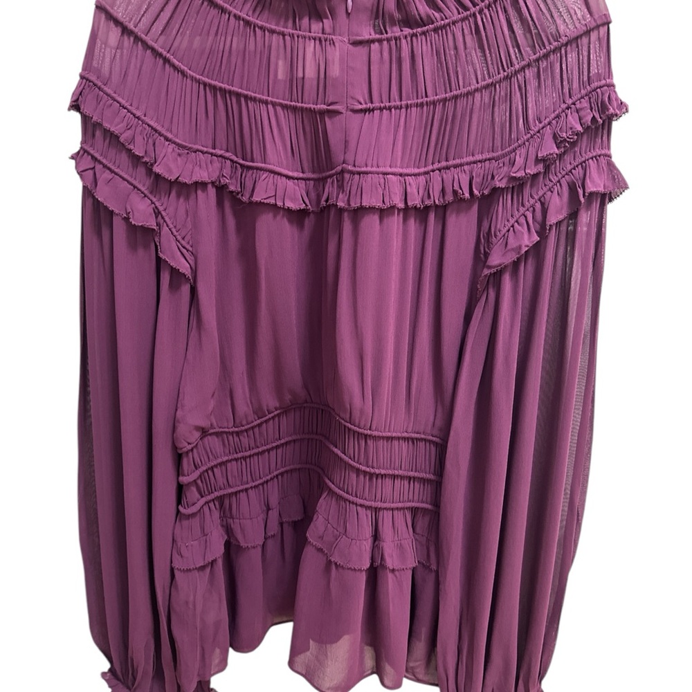 FARM Rio Purple Ruffled Blouse - Picture 4 of 8